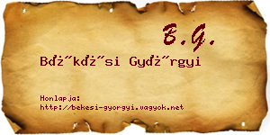 Békési Györgyi névjegykártya