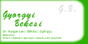 gyorgyi bekesi business card